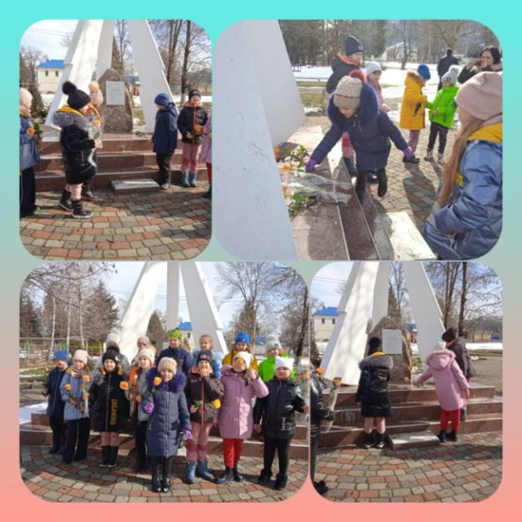 Учащиеся объединения "В мире бисера" возложили цветы к памятнику защитникам Кавказского перевала в годы ВОВ